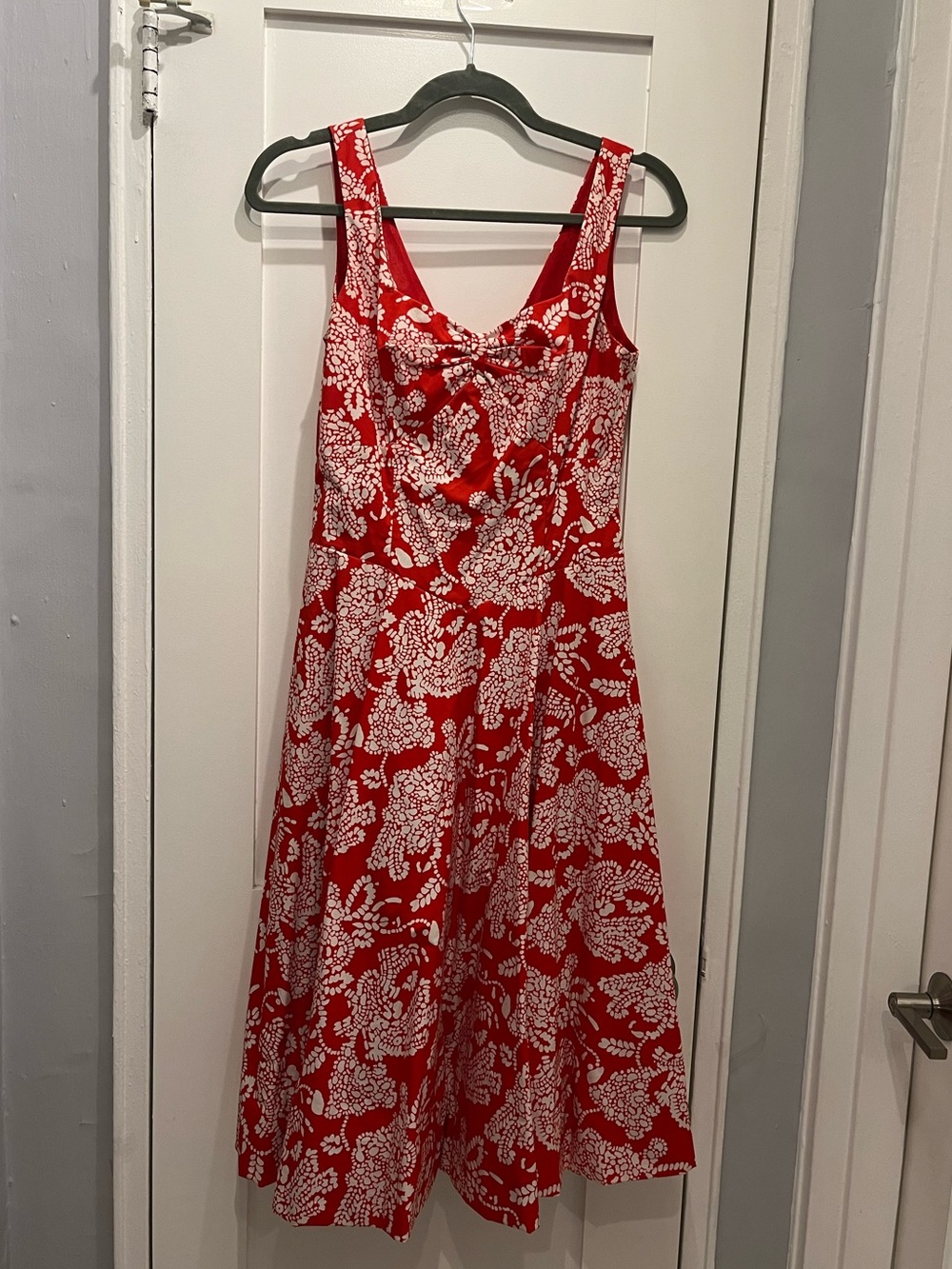 Fiori Di Zucca Red White Paisley Dress